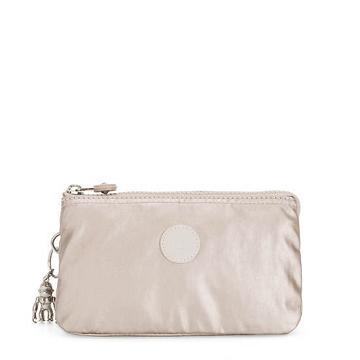 Kipling Creativity Large Metallic Pouches Bézs | HU 1712WN